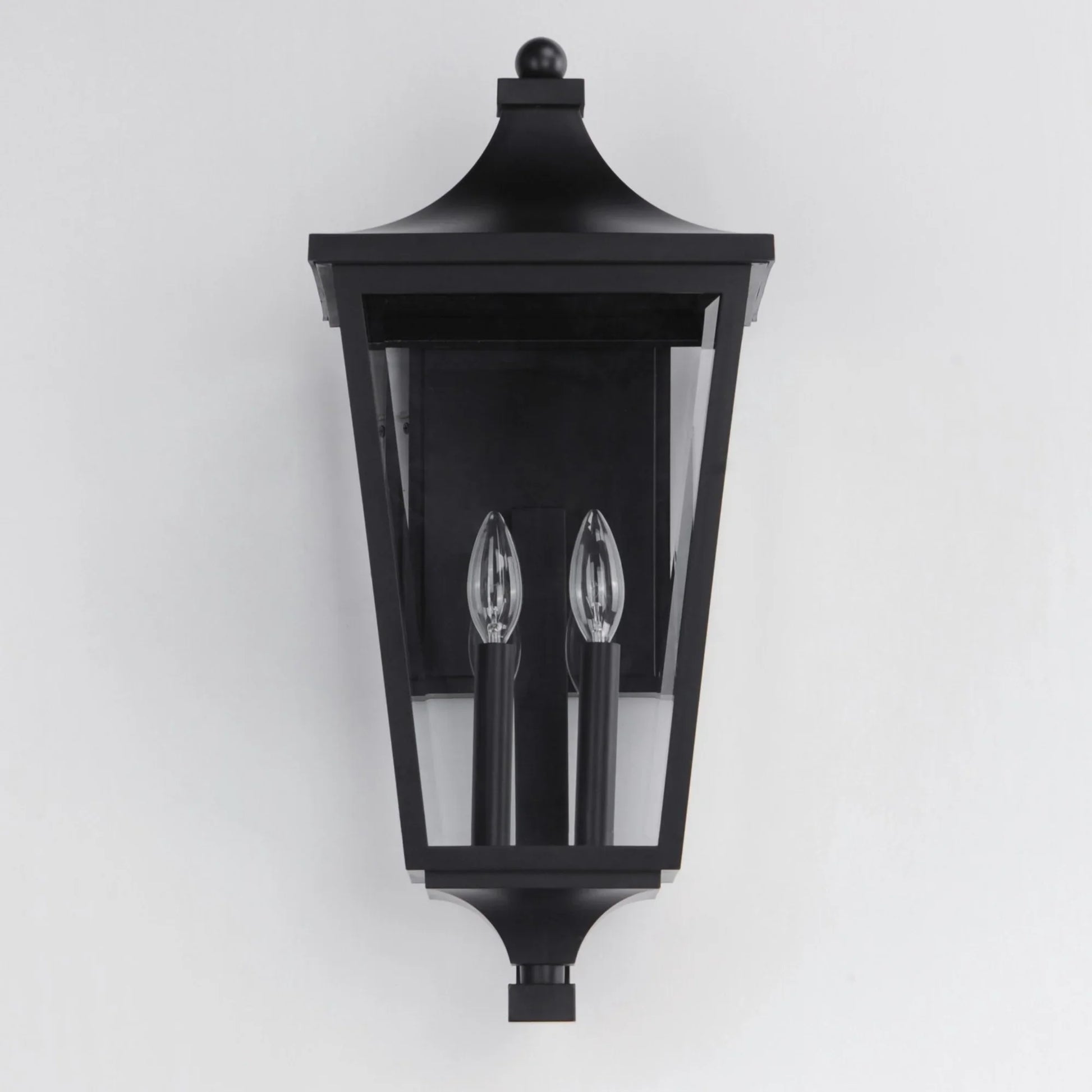 SUTTON PLACE VX 22" 2 Lights Outdoor Wall Light, Black Finish - Bees Lighting