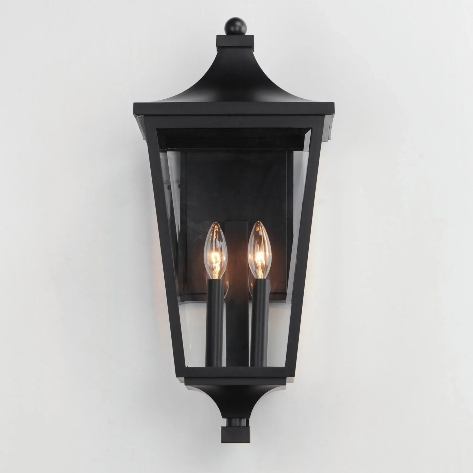 SUTTON PLACE VX 22" 2 Lights Outdoor Wall Light, Black Finish - Bees Lighting