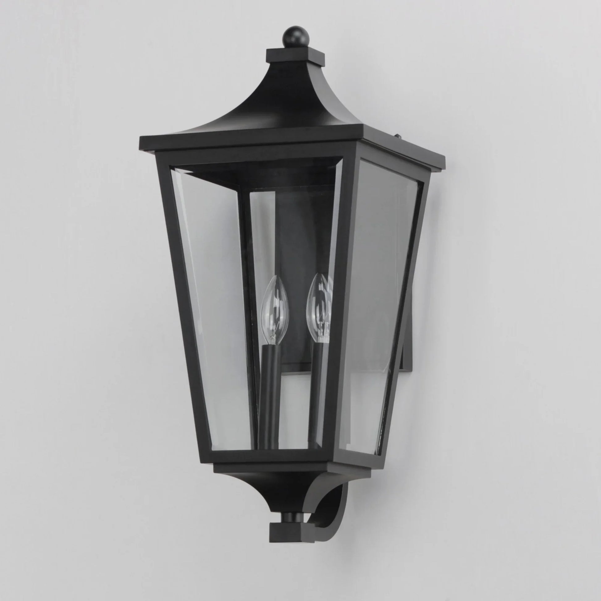 SUTTON PLACE VX 22" 2 Lights Outdoor Wall Light, Black Finish - Bees Lighting