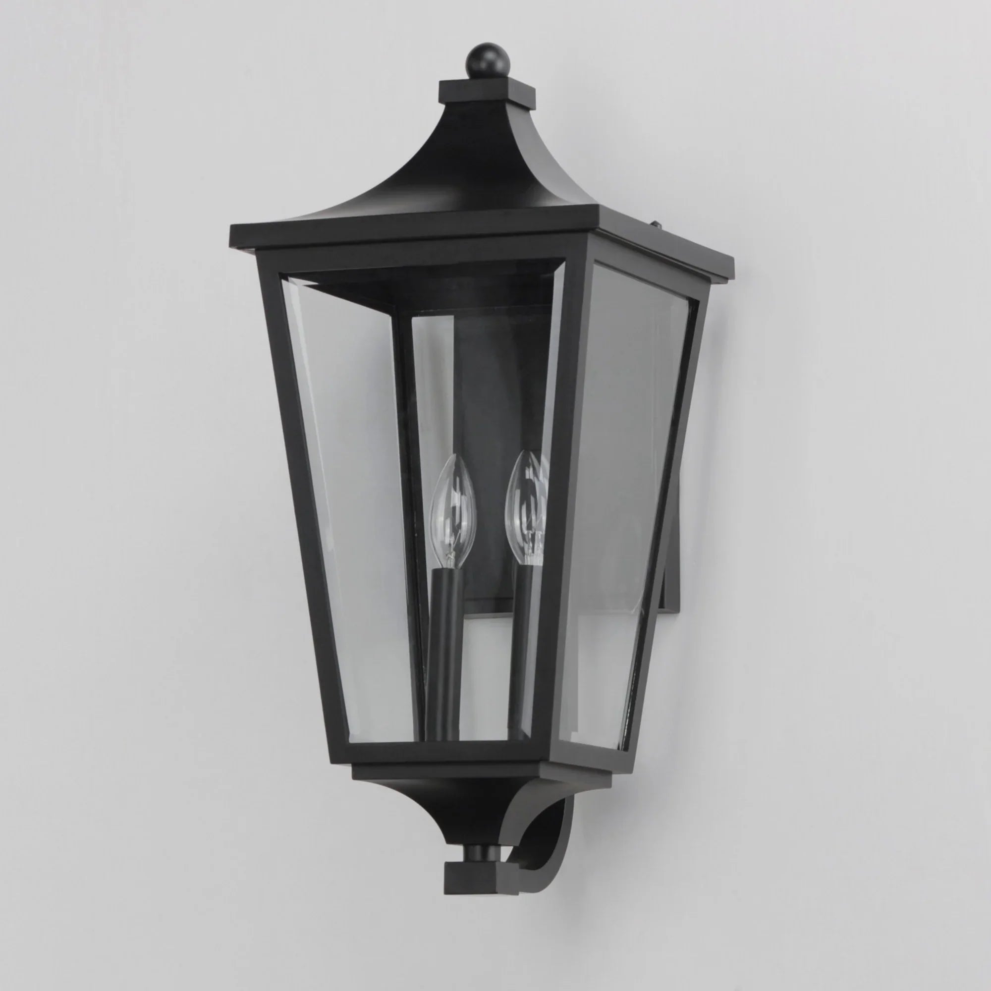 SUTTON PLACE VX 22" 2 Lights Outdoor Wall Light, Black Finish - Bees Lighting