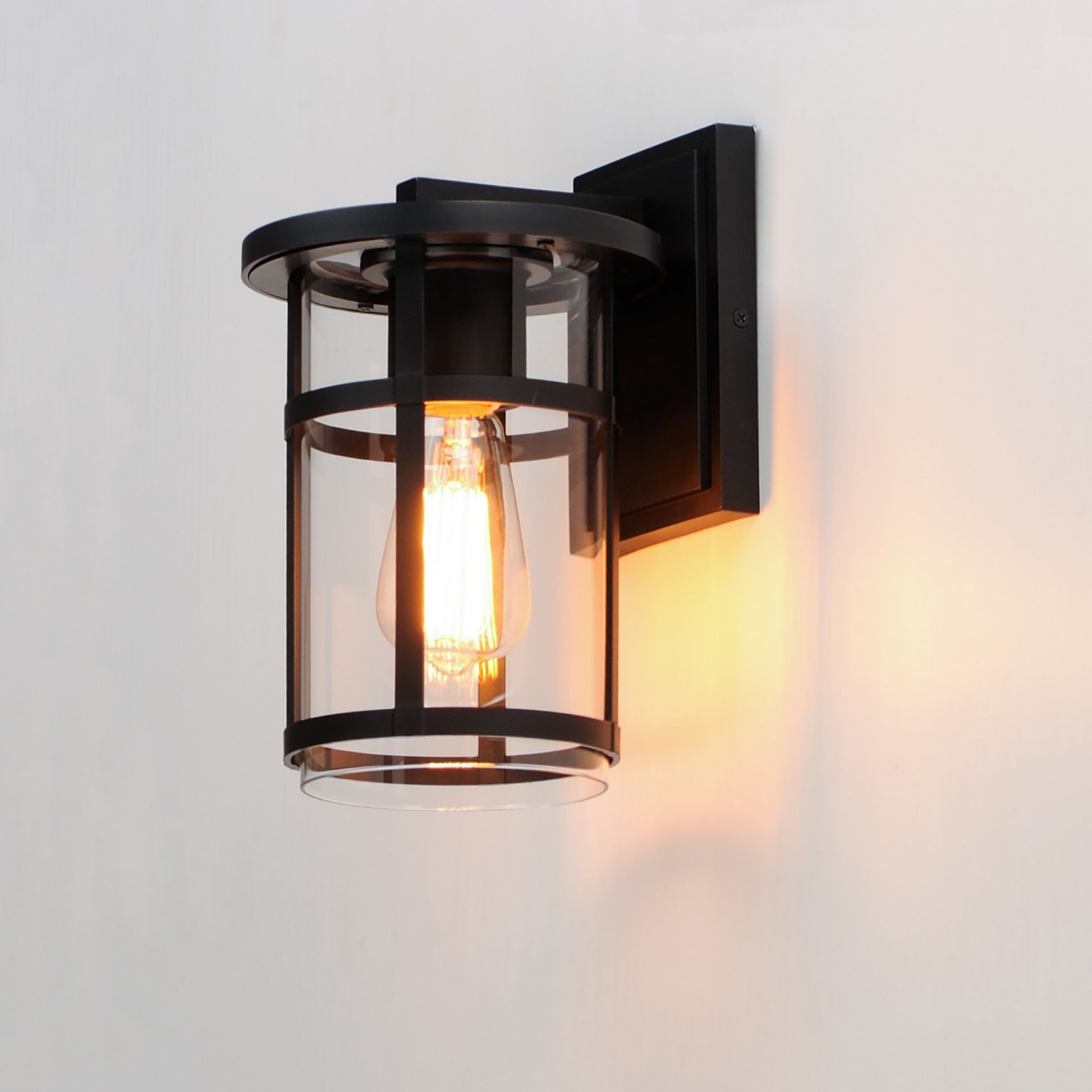 Clyde Vivex 11" Outdoor Wall Sconce, Black Finish - Bees Lighting