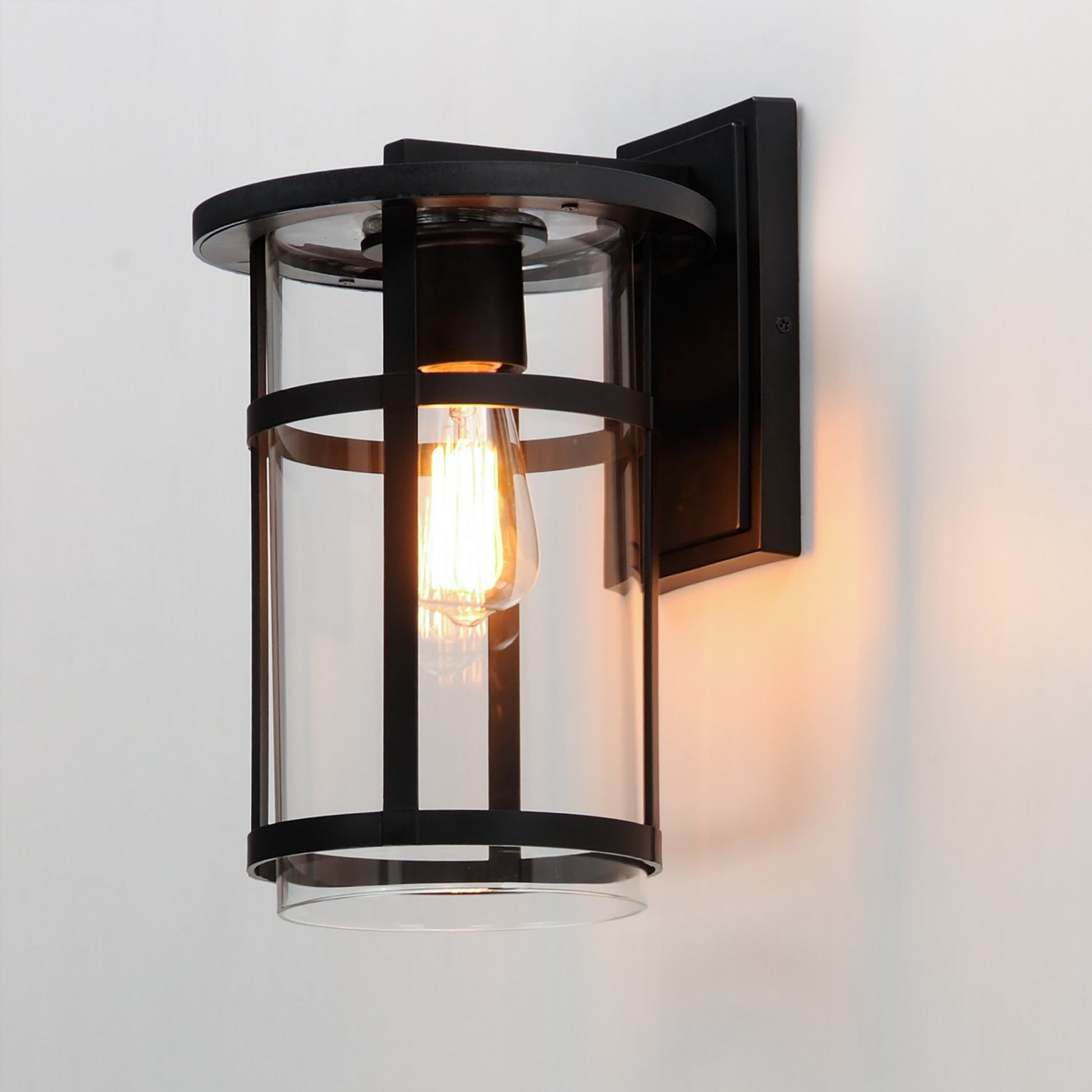 Clyde Vivex 14" Outdoor Wall Sconce, Black Finish - Bees Lighting