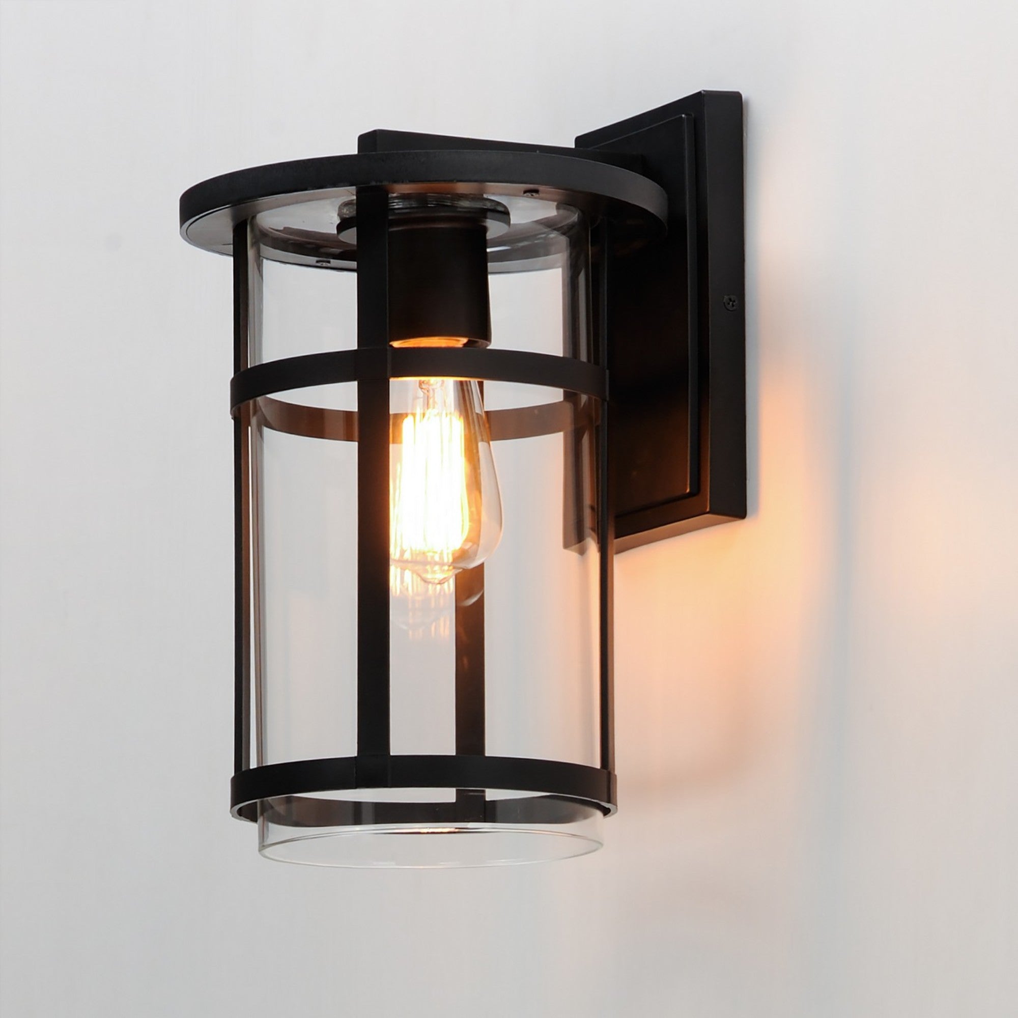 Clyde Vivex 14" Outdoor Wall Sconce, Black Finish - Bees Lighting