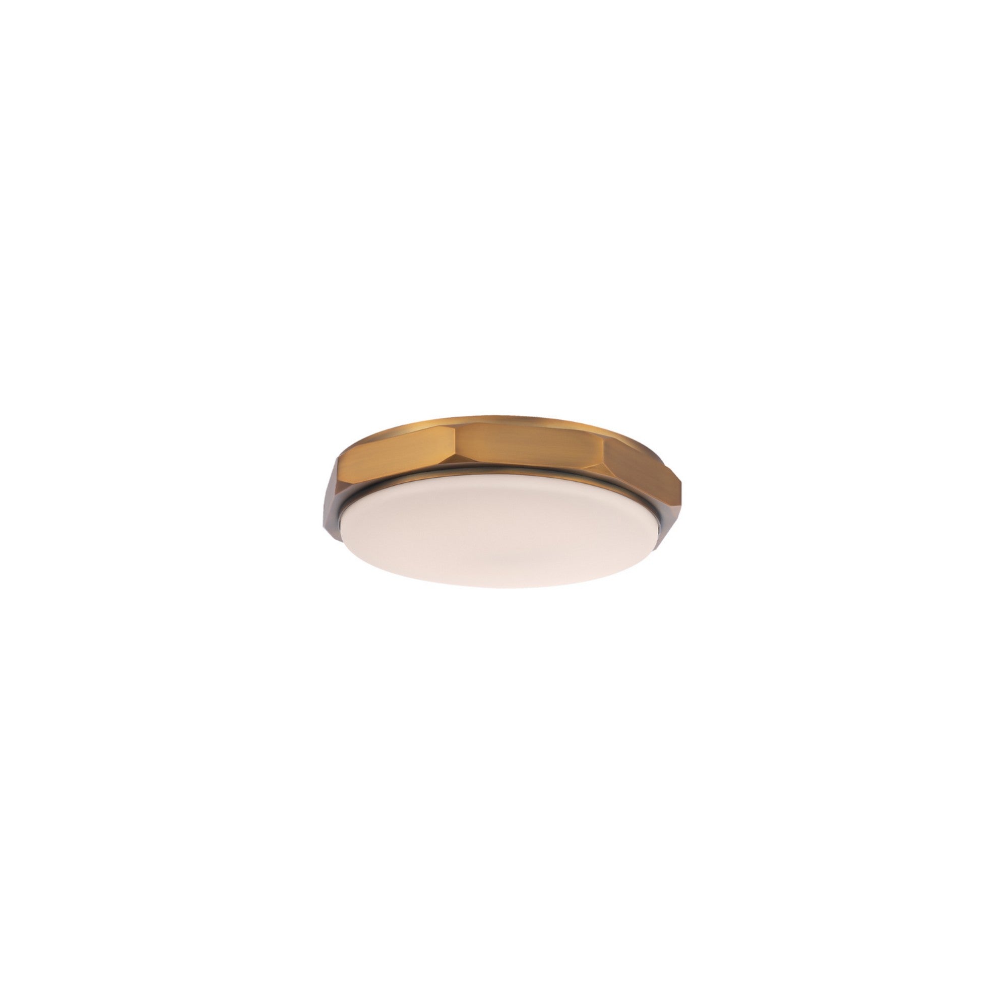 Grommet 13" LED Flush Mount, 3000K, Aged Brass Finish - Bees Lighting
