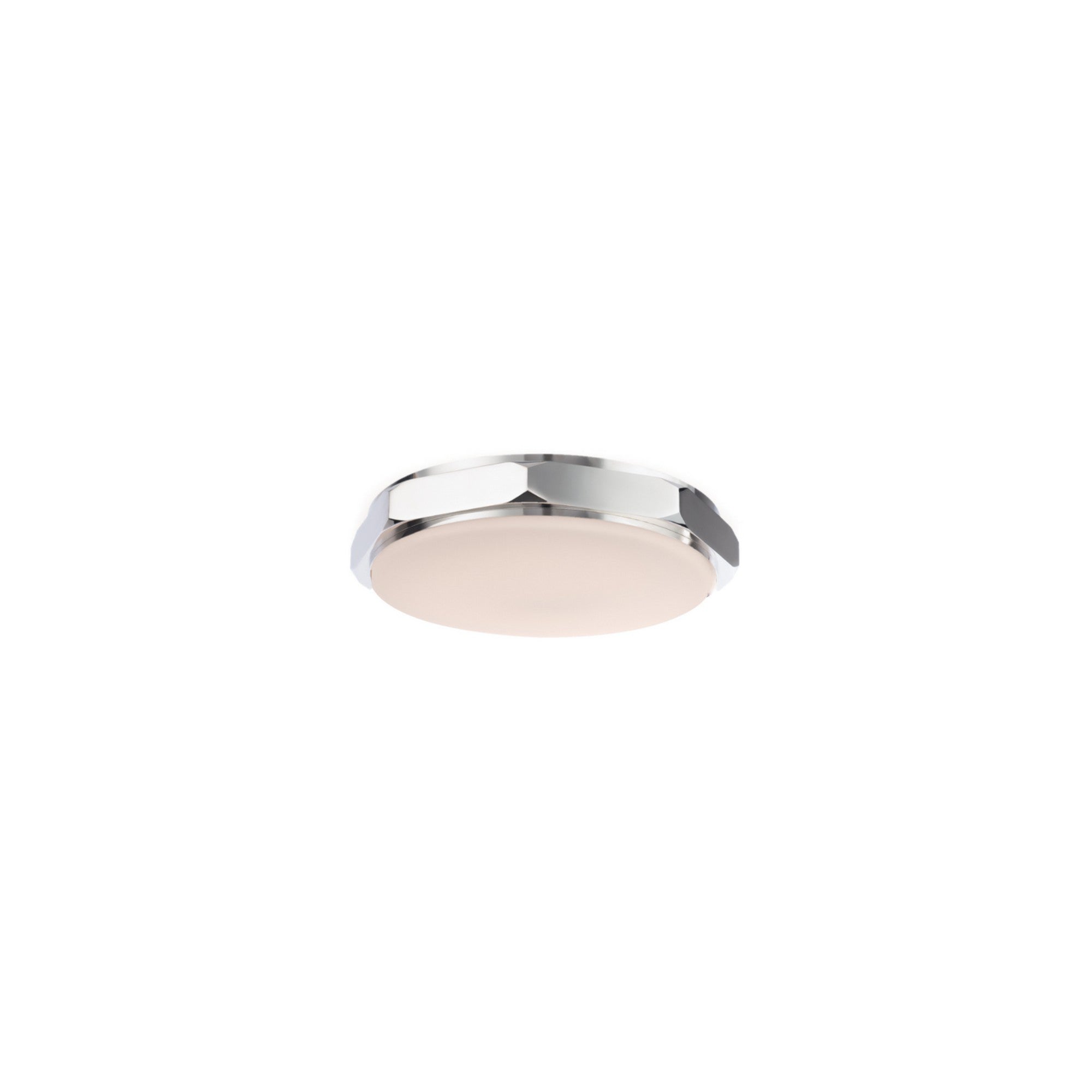 Grommet 13" LED Flush Mount, 3000K, Polished Nickel Finish - Bees Lighting