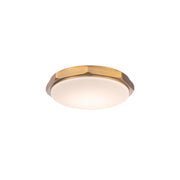 Grommet 16" LED Flush Mount, 3500K, Aged Brass Finish - Bees Lighting