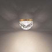 Cascade 6" LED Flush Mount, Aged Brass Finish - Bees Lighting
