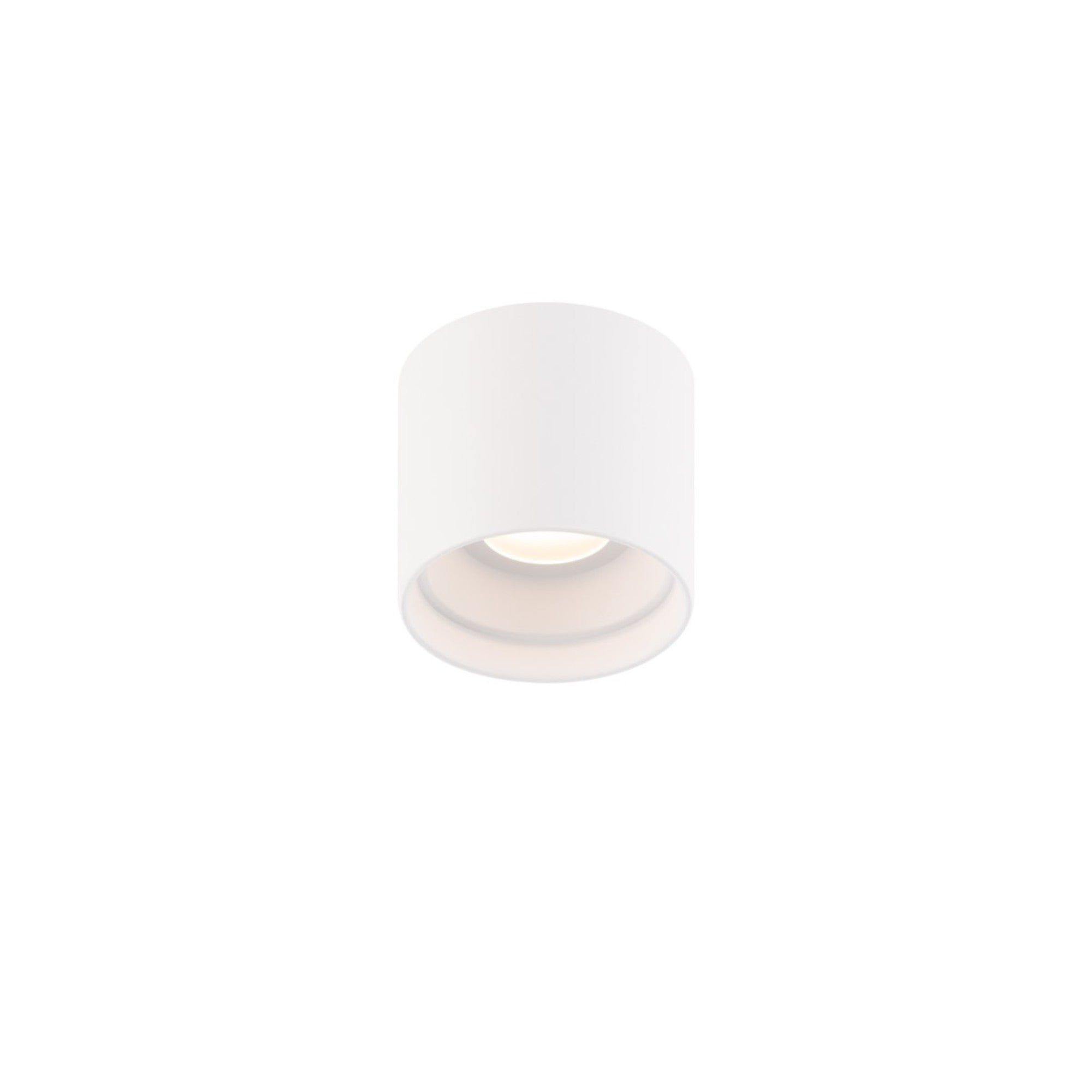 Squat 5" LED Outdoor Flush Mount, 4000K, White Finish - Bees Lighting