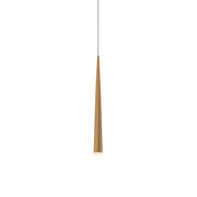Cascade 19" LED Mini Pendant, Aged Brass Finish, Etched Cap - Bees Lighting