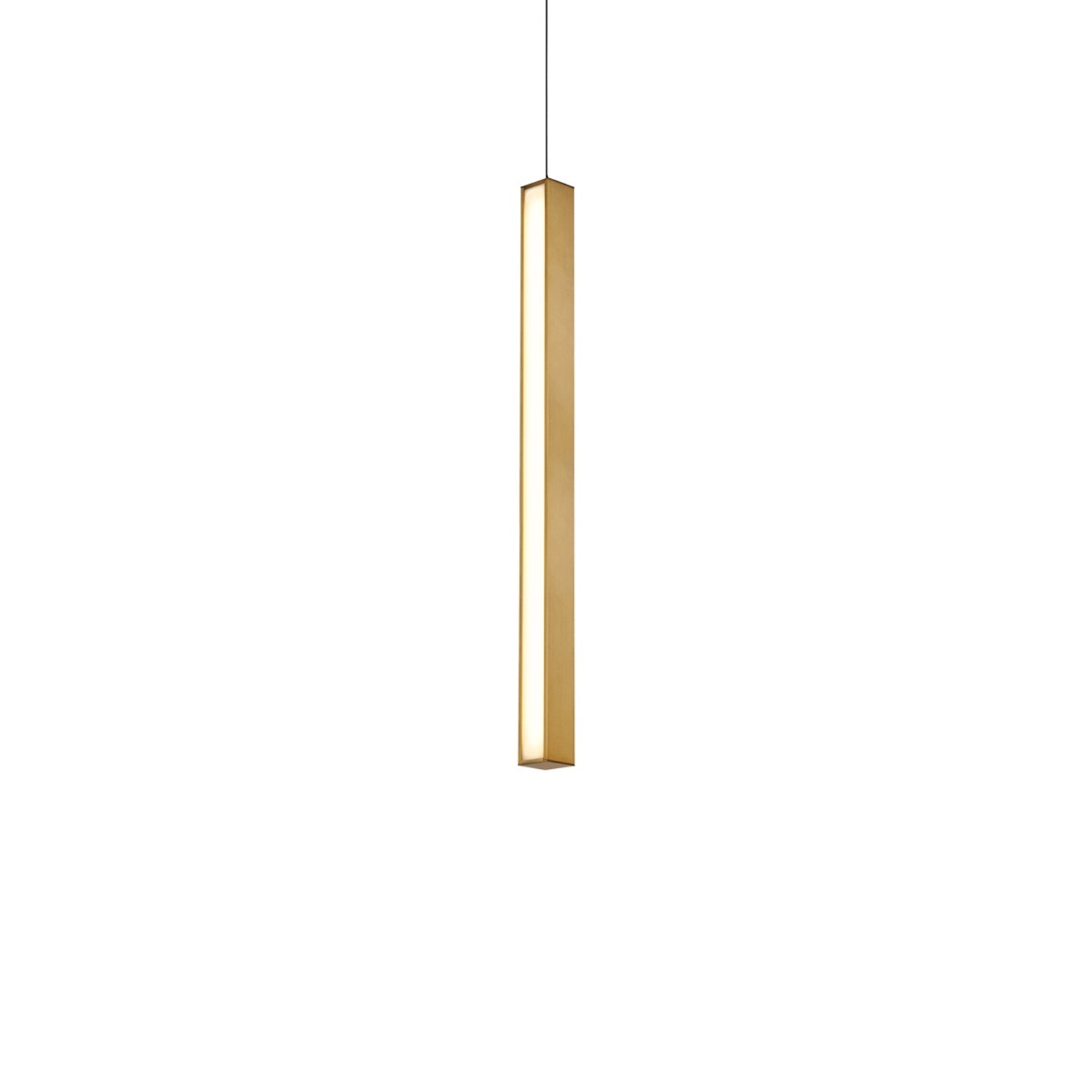 Chaos 26" LED Mini Pendant, Aged Brass Finish - Bees Lighting