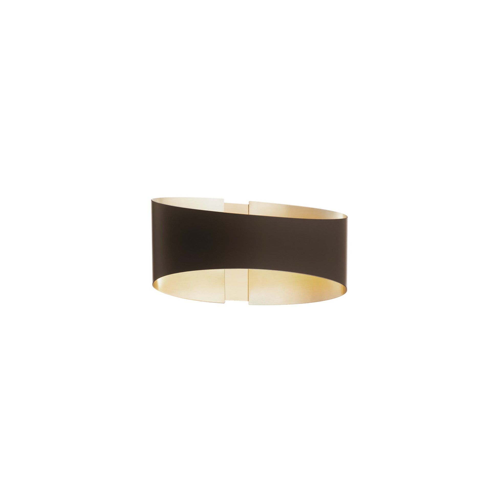 Swerve 10" LED Wall Sconce, Bronze/Brushed Brass Finish - Bees Lighting