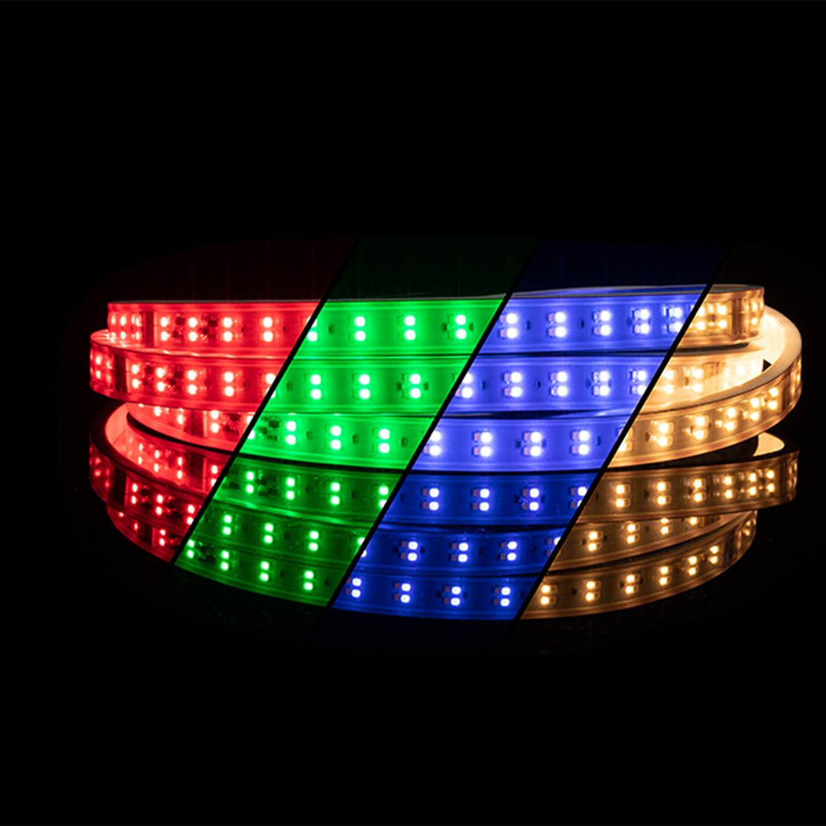 Hybrid 3 120V LED Strip Light, 150Ft Reel, 130 Lm/Ft, Color Changing RGBW - Bees Lighting