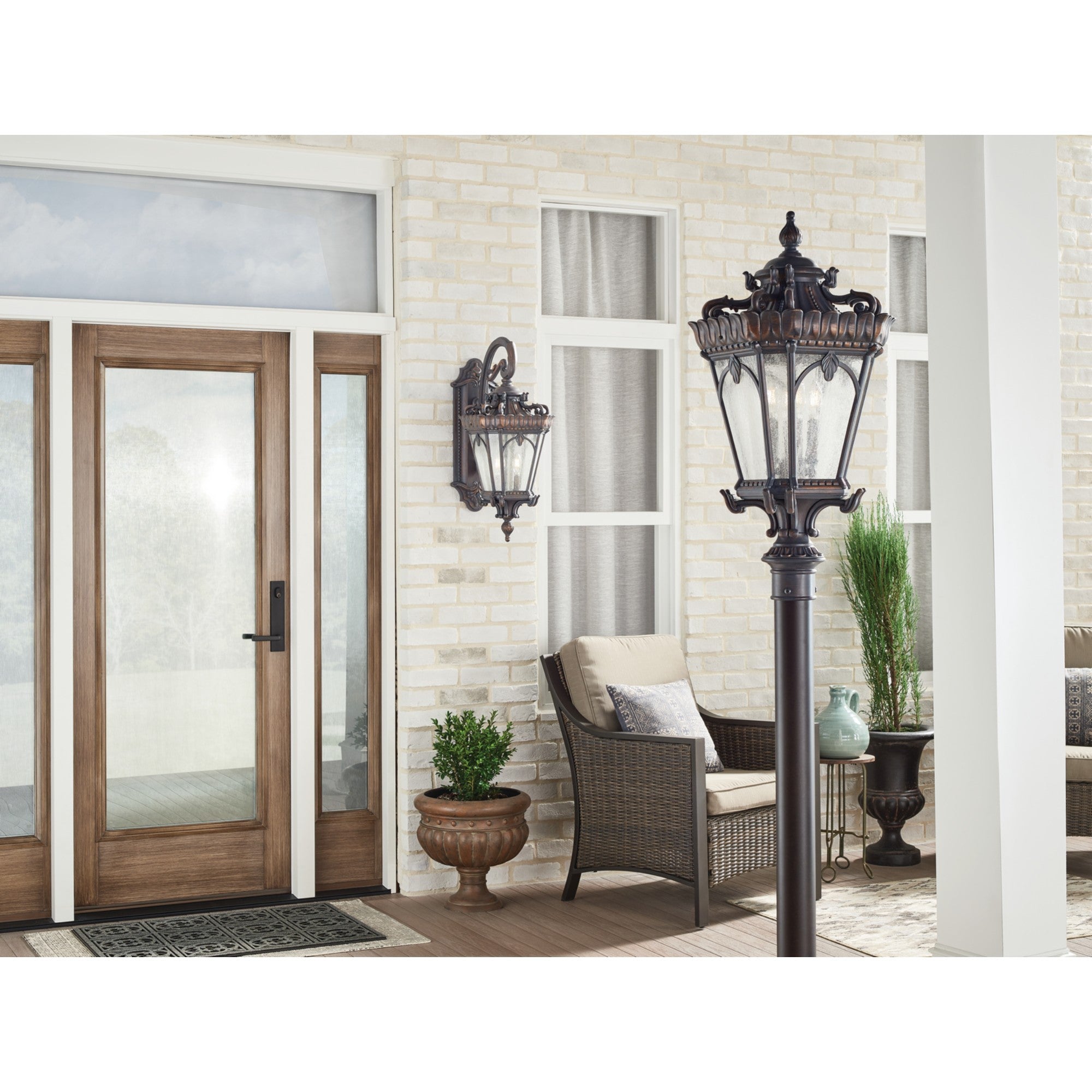 Tournai 30" 4-Light Outdoor Post Light, Londonderry Finish - Bees Lighting