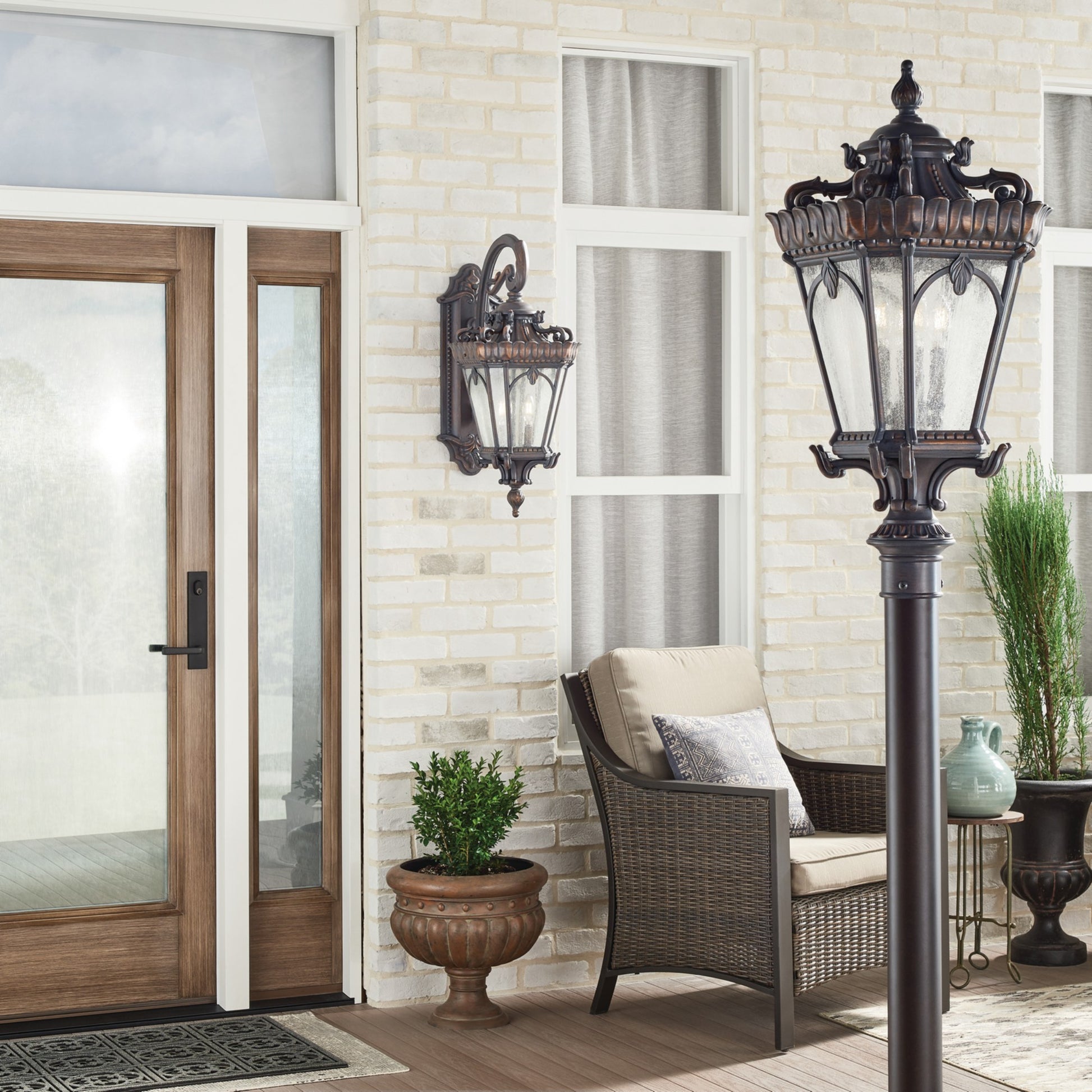 Tournai 30" 4-Light Outdoor Post Light, Londonderry Finish - Bees Lighting