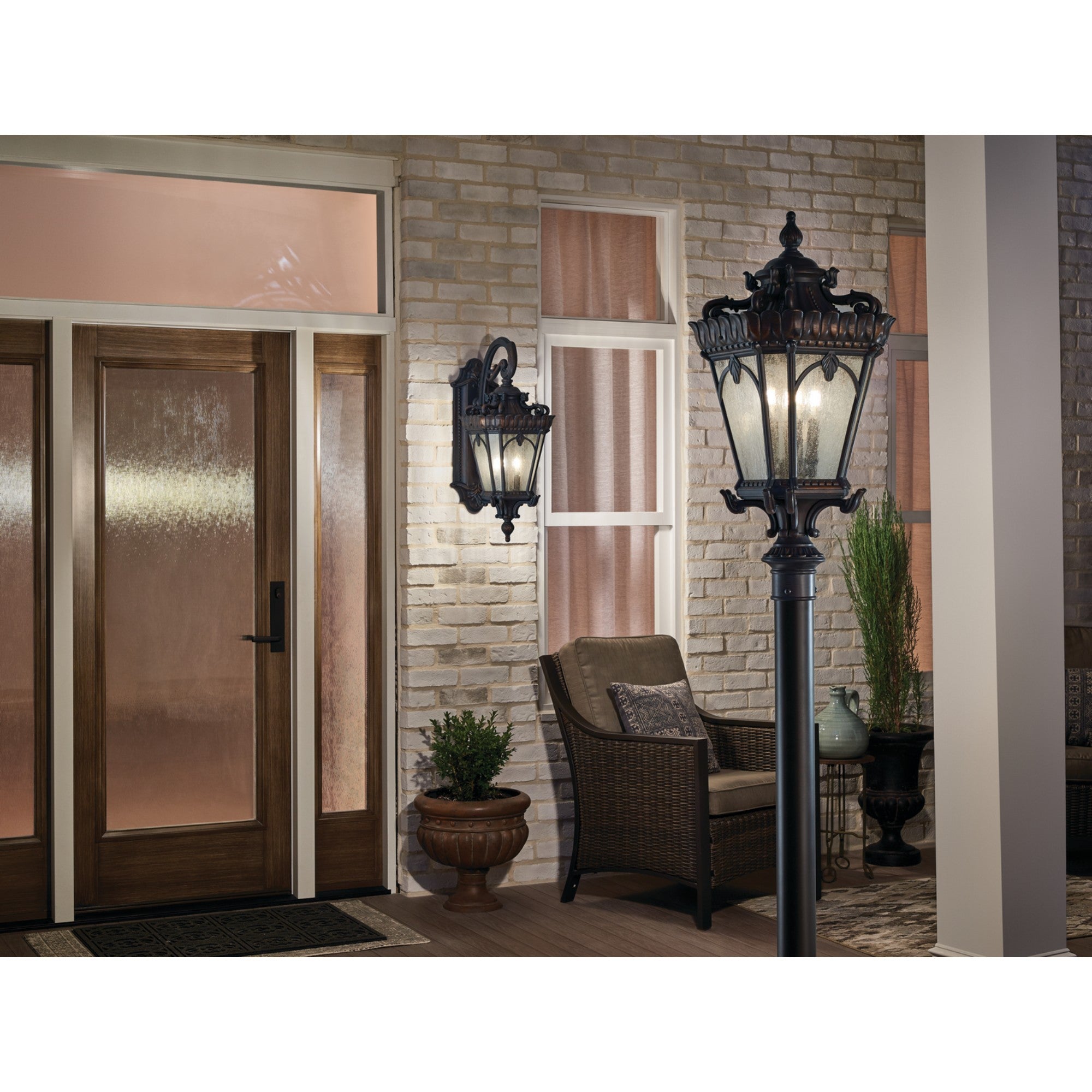 Tournai 30" 4-Light Outdoor Post Light, Londonderry Finish - Bees Lighting