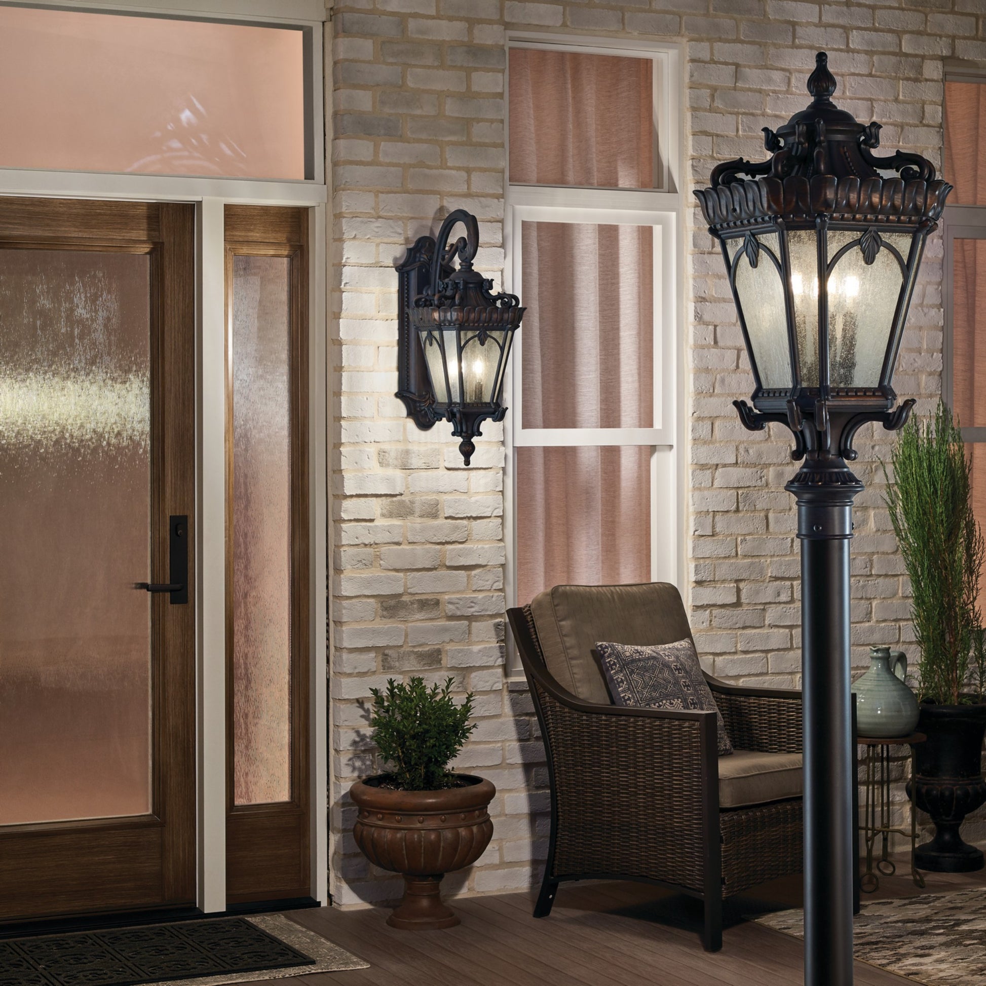 Tournai 30" 4-Light Outdoor Post Light, Londonderry Finish - Bees Lighting