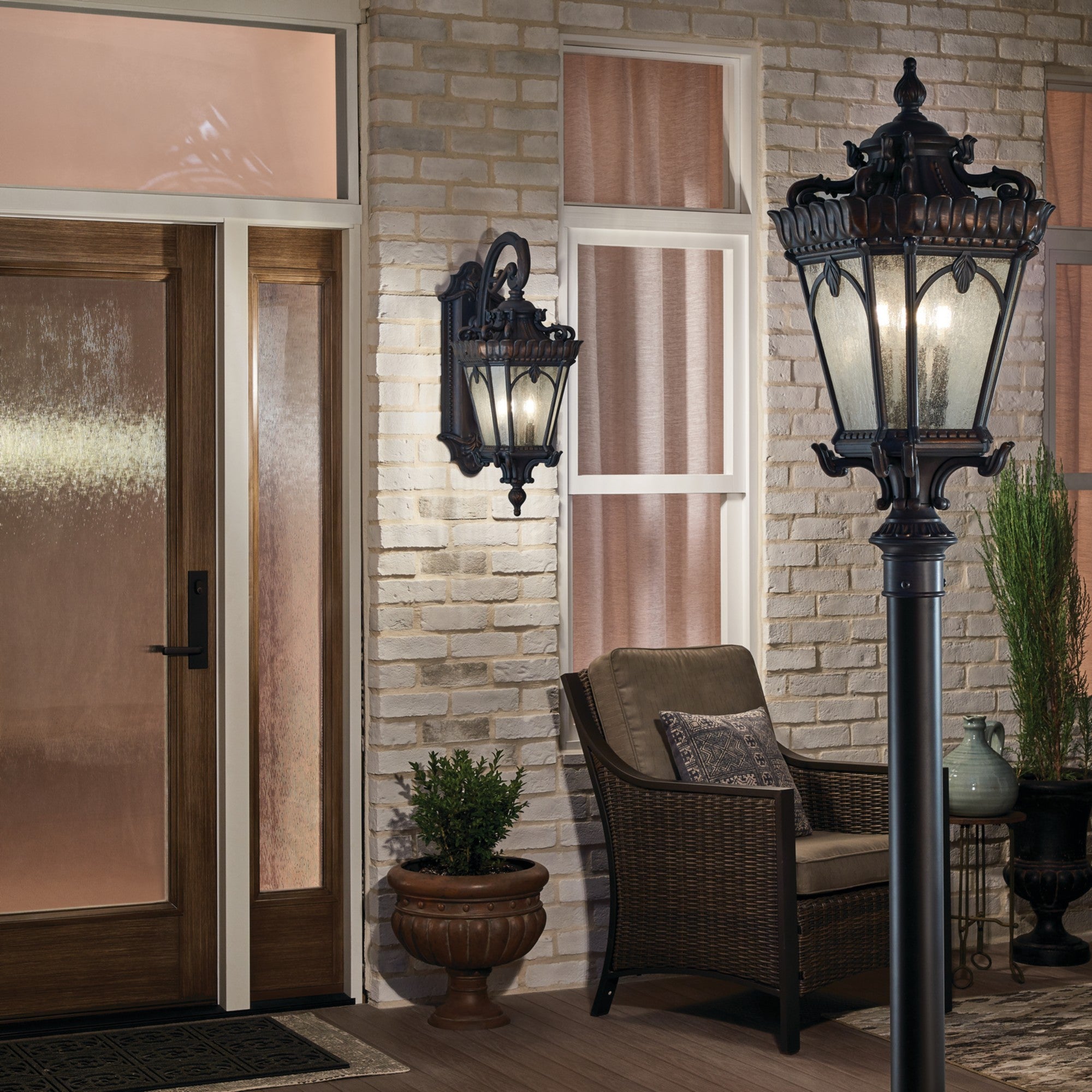 Tournai 30" 4-Light Outdoor Post Light, Londonderry Finish - Bees Lighting