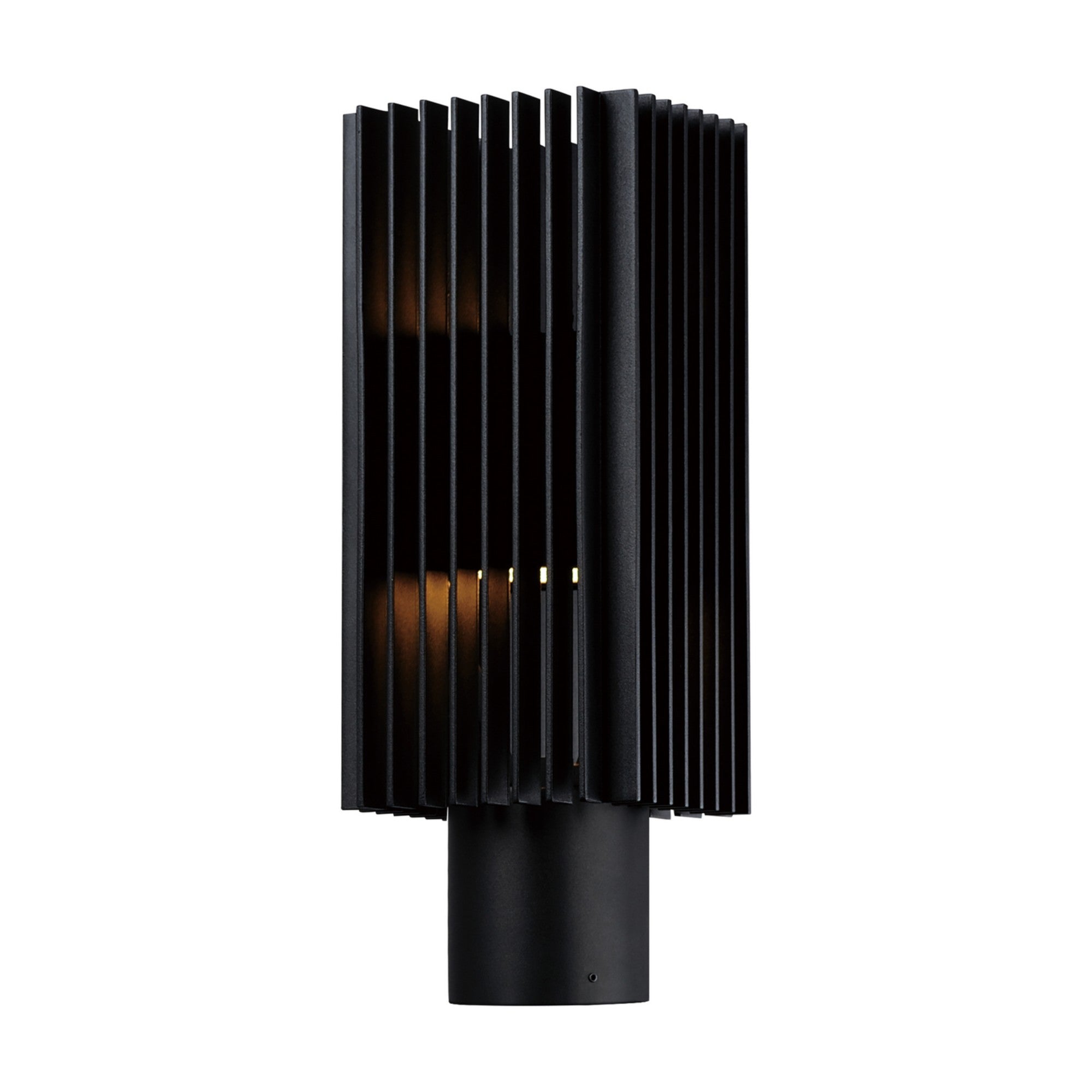 Rampart 15" LED Outdoor Post Light, Black Finish - Bees Lighting