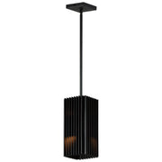 Rampart 12" LED Outdoor Pendant, Black Finish - Bees Lighting