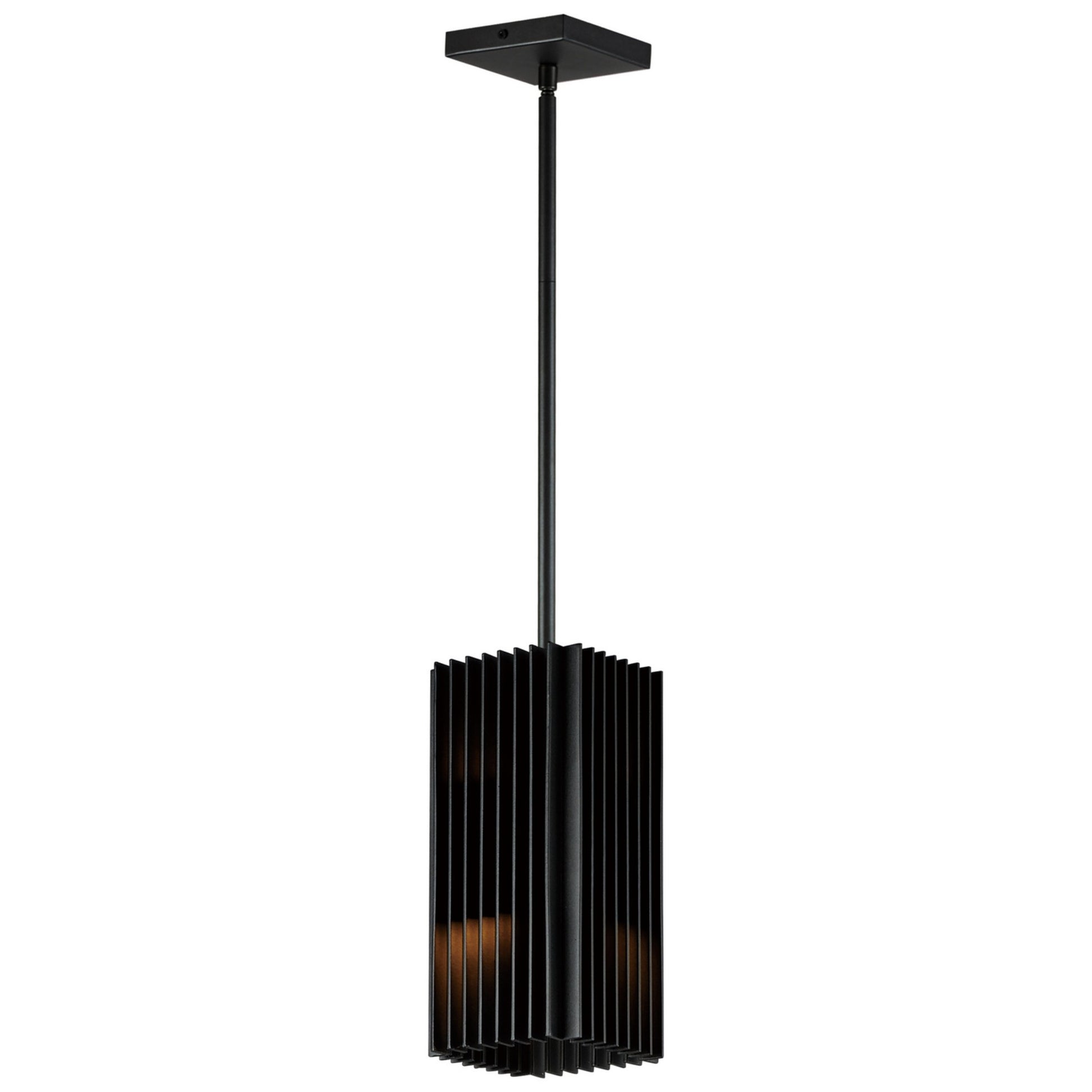 Rampart 12" LED Outdoor Pendant, Black Finish - Bees Lighting