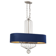 Grandeur 38" 8-Light Island Light, Aged Antique Nickel Finish - Bees Lighting