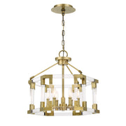 Prima Vista 21" 6-Light Semi Flush / Pendant, Aged Antique Brass Finish - Bees Lighting