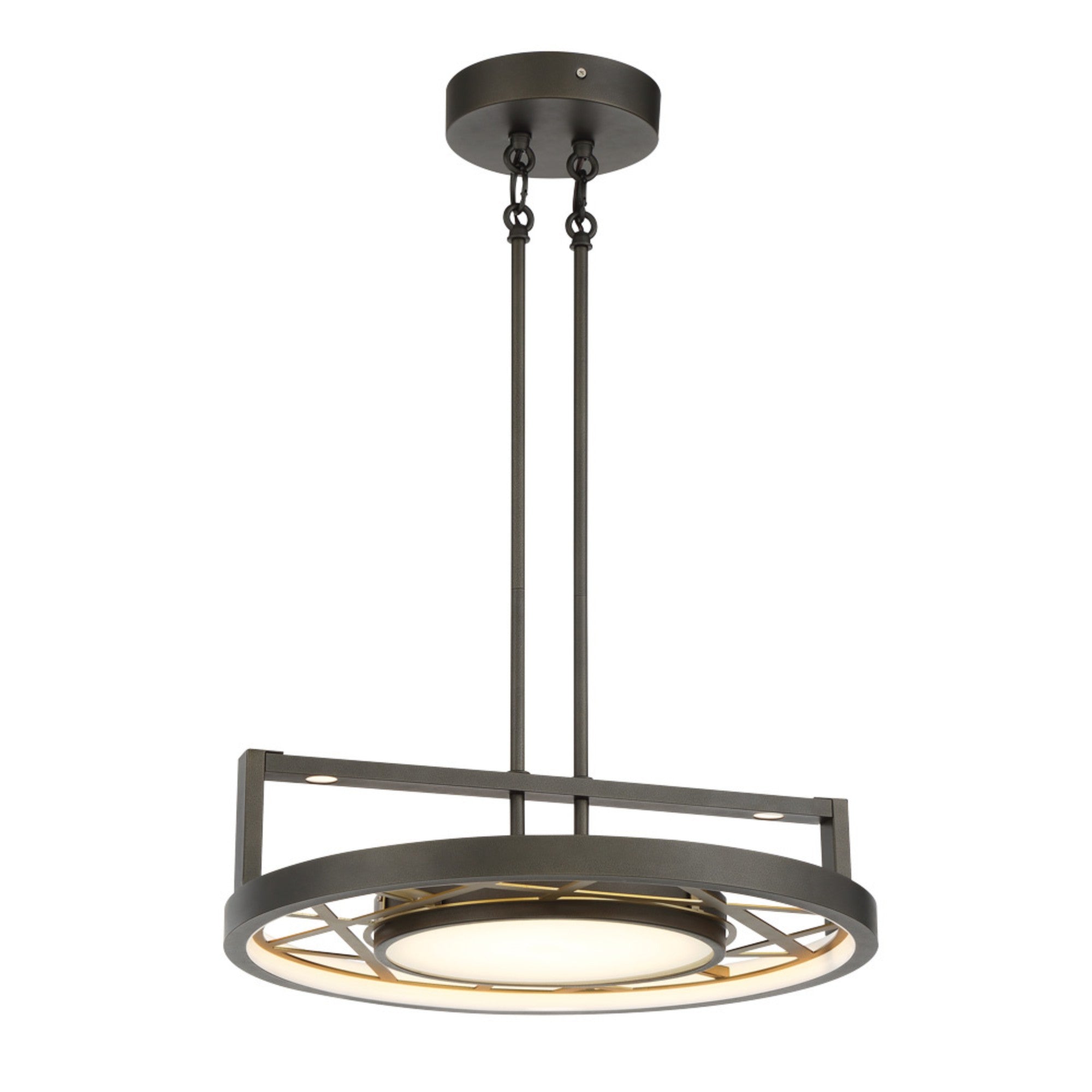 Tribeca 20 in. LED Pendant Light iron & Brass Finish