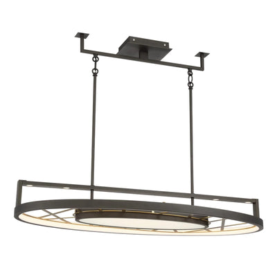 Metropolitan Tribeca 44 in. LED Pendant, Smoked Iron and Soft Brass