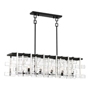 Painesdale 45" 6-Light Island Light, Sand Coal & Polished Nickel Finish - Bees Lighting