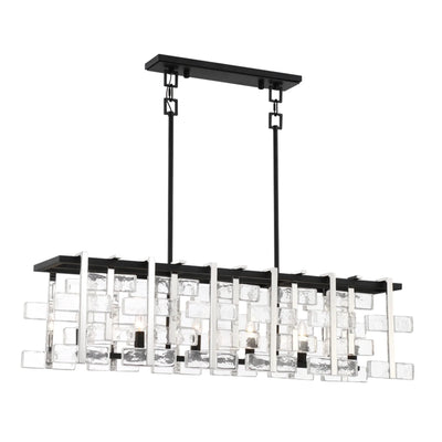Painesdale 45" 6-Light Island Light, Sand Coal & Polished Nickel Finish