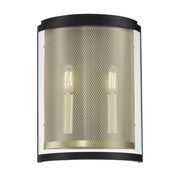 Soho 20" 2-Light Wall Sconce, Coal & Soft Brass Finish - Bees Lighting