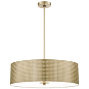 Grid 24" 4-Light Pendant, Soft Brass Finish - Bees Lighting
