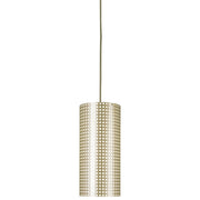Grid 13" Mini Pendant, Soft Brass Finish - Bees Lighting