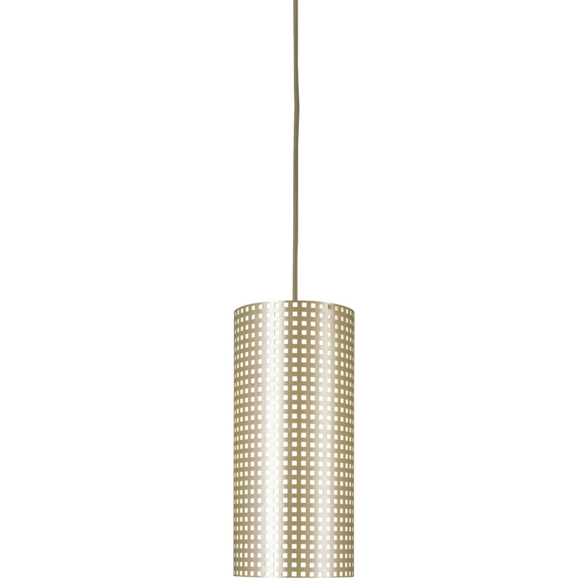 Grid 13" Mini Pendant, Soft Brass Finish - Bees Lighting