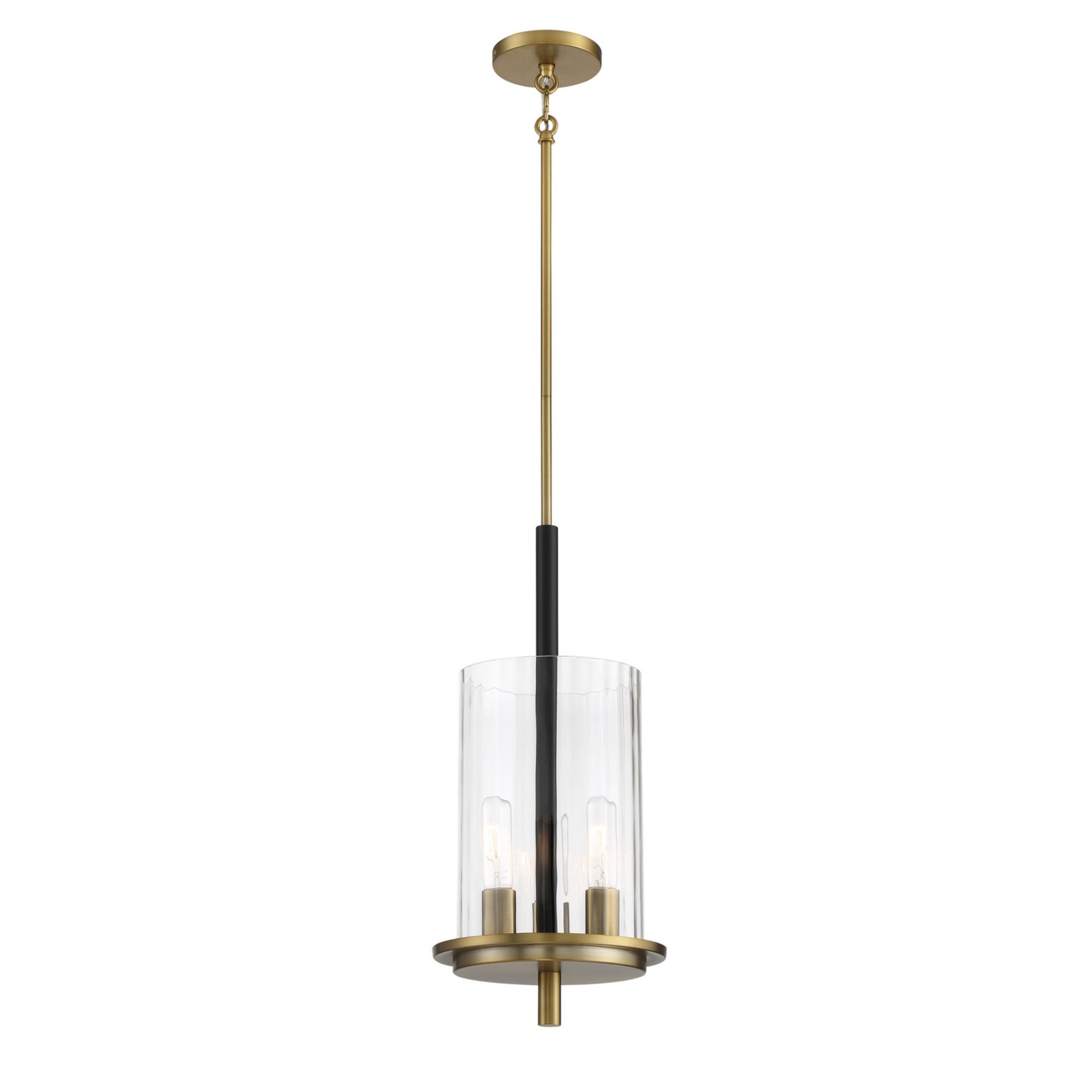 Baldwin Park 10" 3-Light Pendant, Coal & Soft Brass Finish - Bees Lighting