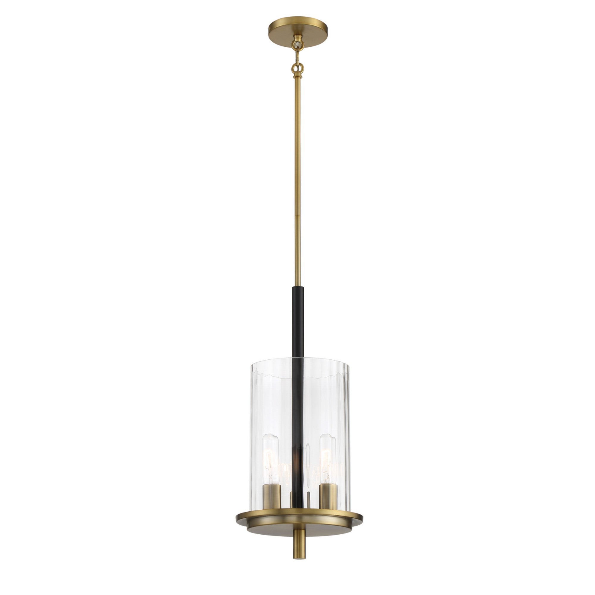 Baldwin Park 10" 3-Light Pendant, Coal & Soft Brass Finish - Bees Lighting