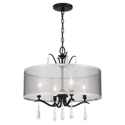 Laurel Estate 20" 4-Light Flush/Semi-Flush Mount, Coal Finish - Bees Lighting