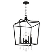 Laurel Estate 30" 4-Light Foyer Pendant, Coal Finish - Bees Lighting