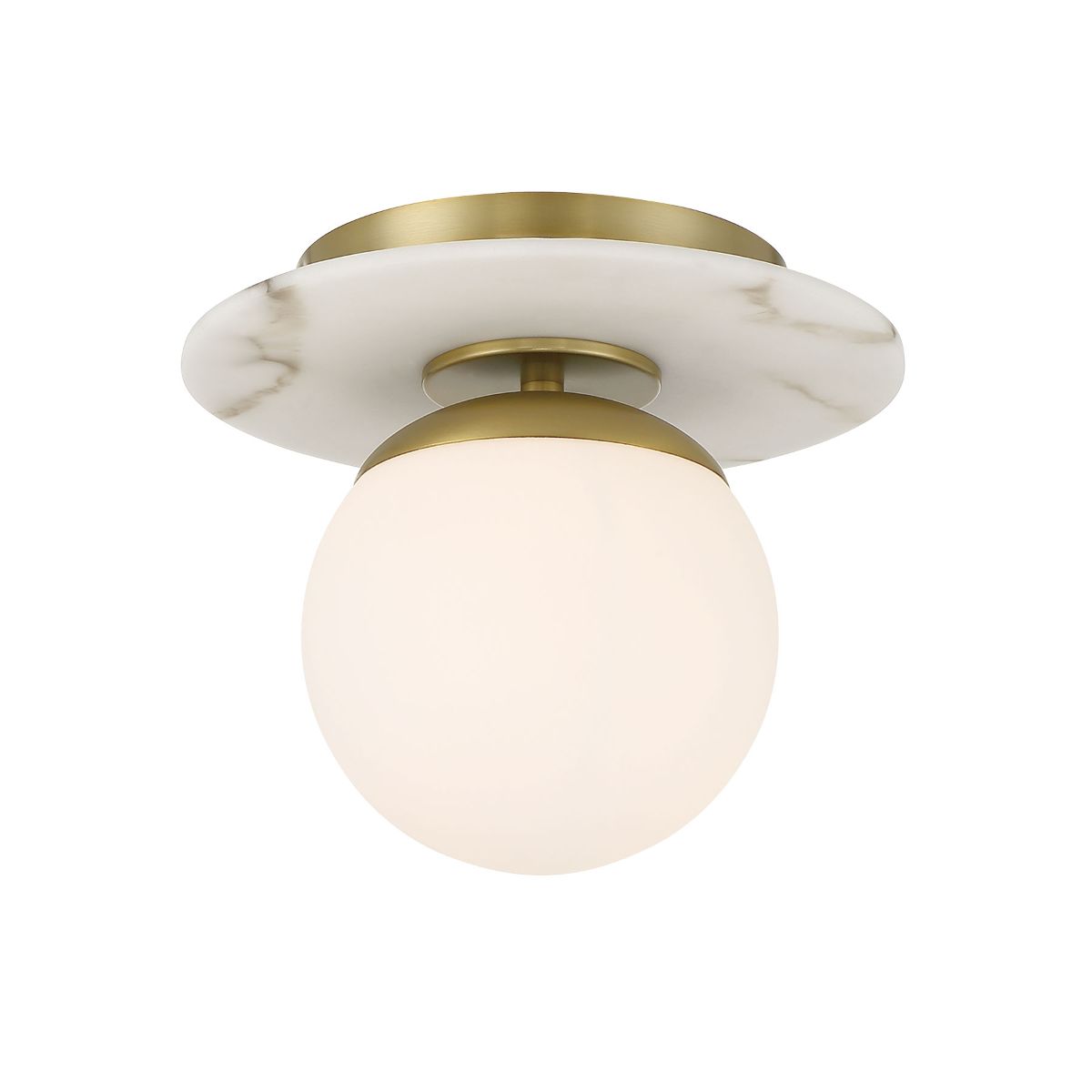 Orban 9 In. Semi flush Mount Light Brass Finish