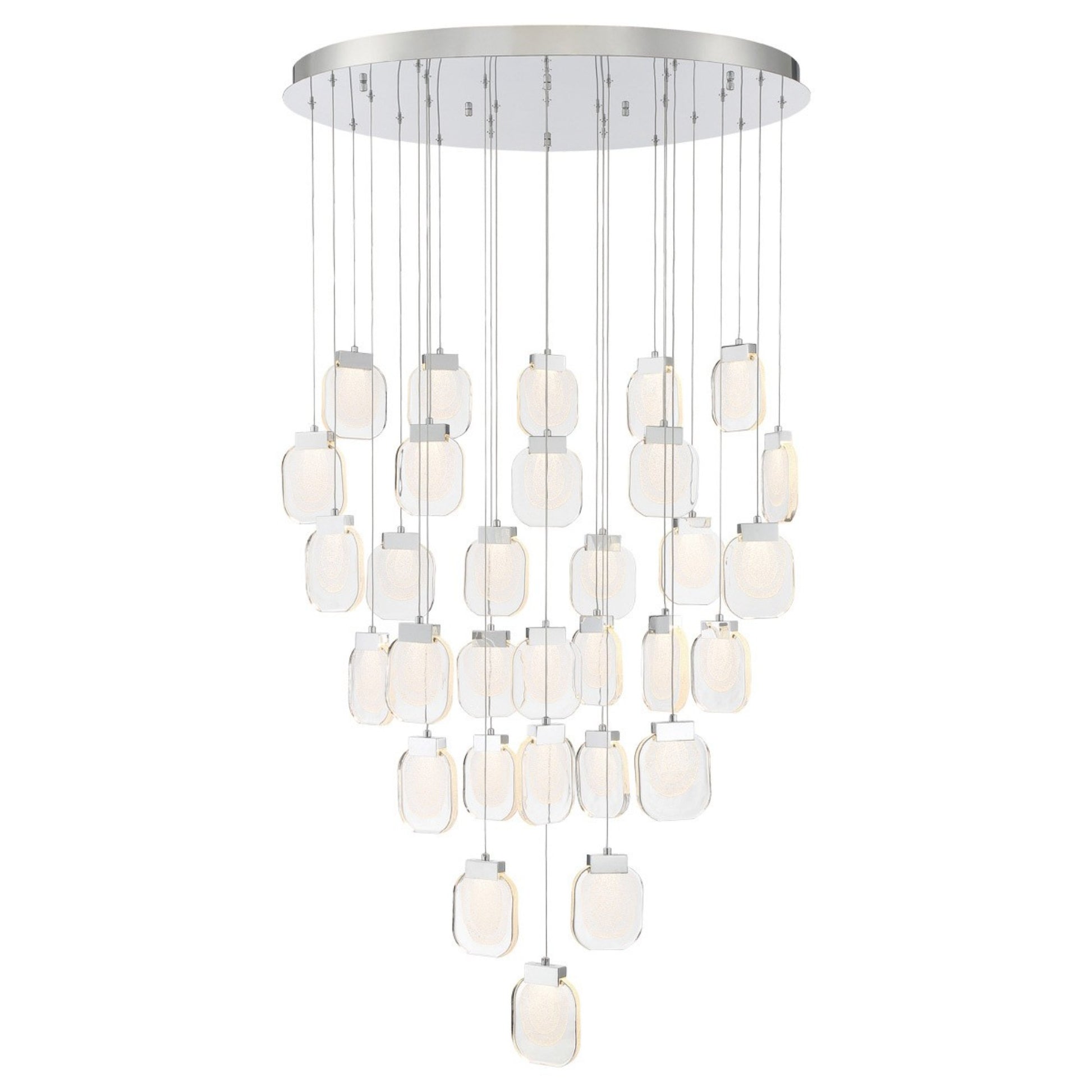 Paget 31-Light 39" LED Grand Chandelier, Chrome Finish - Bees Lighting