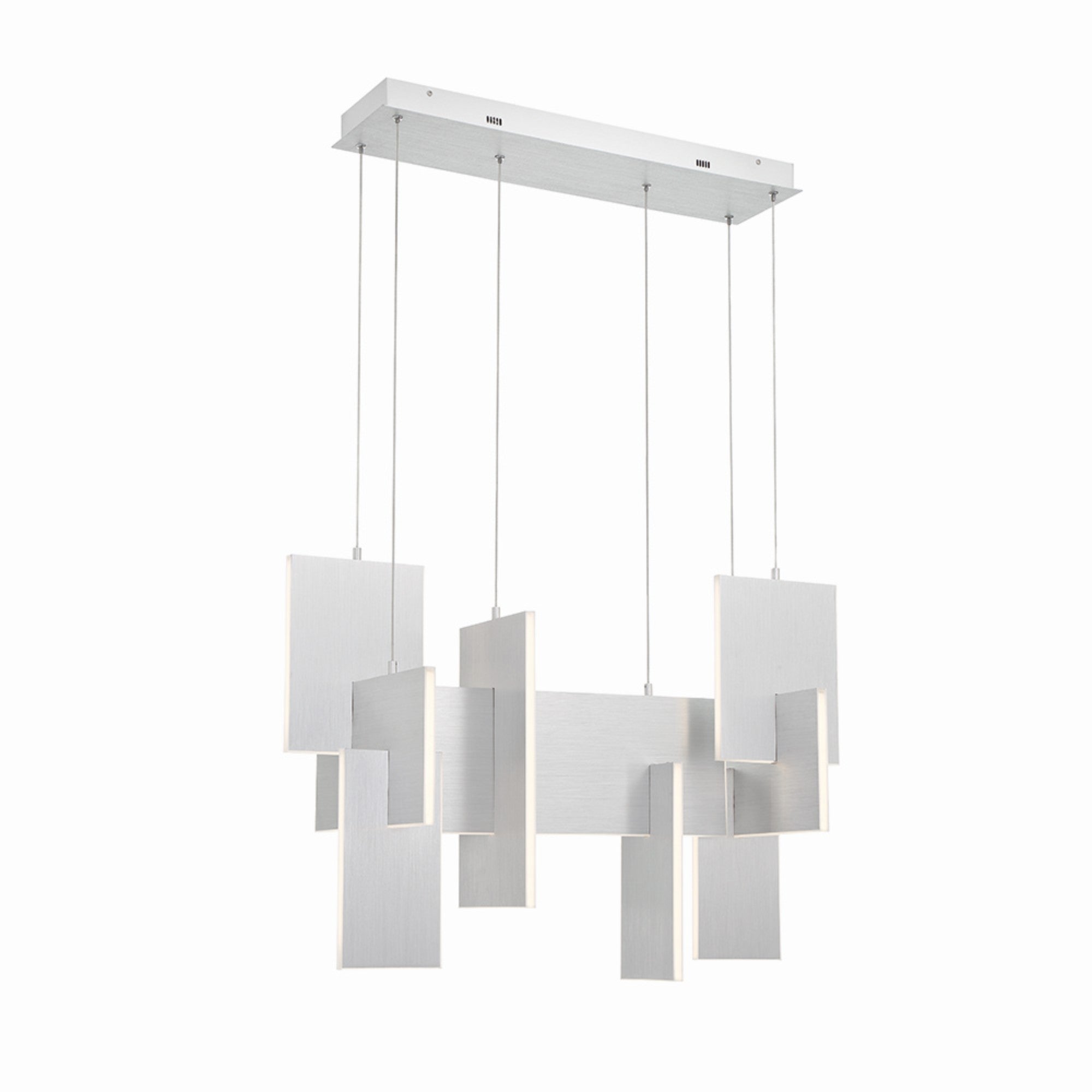 Coburg 3-Light 33" LED Chandelier, Silver Finish - Bees Lighting