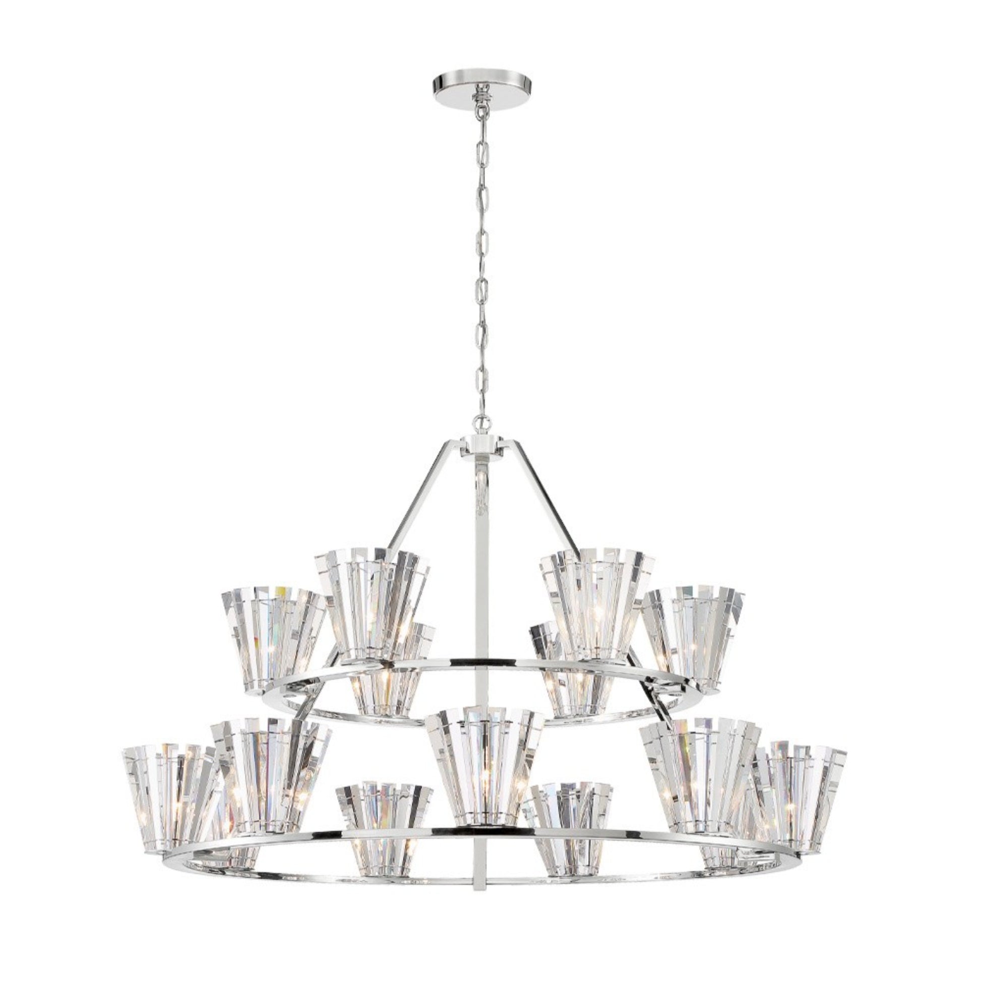 Ricca Chandelier Silver finish - Bees Lighting