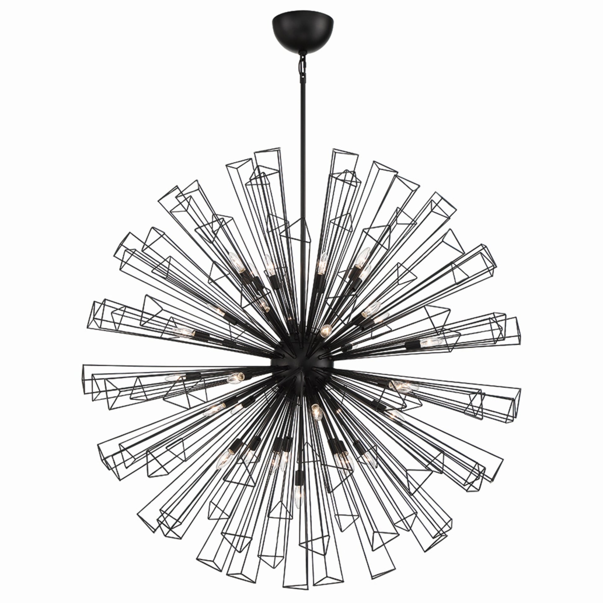 Dendelio 35-Light 54" Grand Chandelier, Black Finish - Bees Lighting
