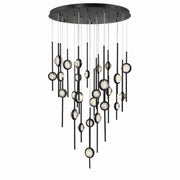 Barletta 26-Light 40" LED Grand Chandelier, Black Finish - Bees Lighting