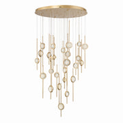 Barletta 26-Light 40" LED Grand Chandelier, Brass Finish - Bees Lighting