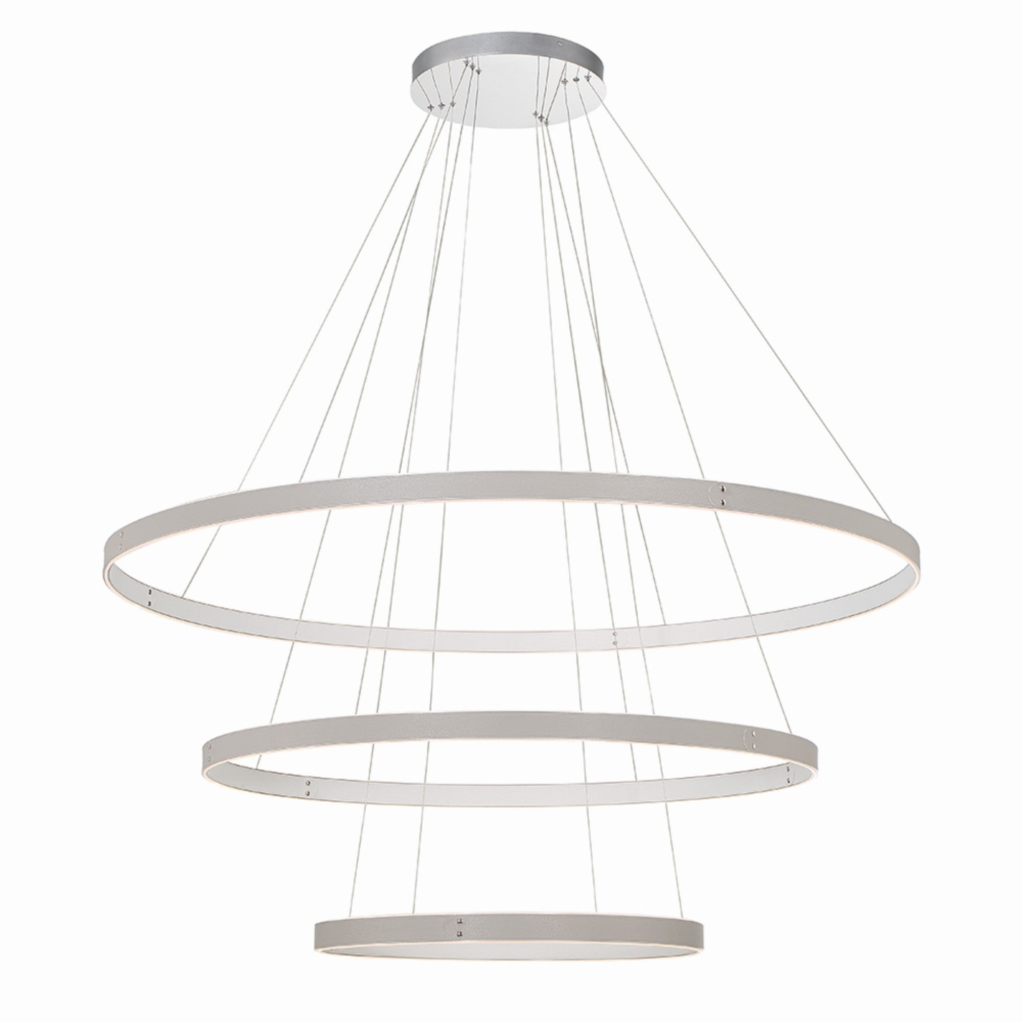 Verdura 3-Tiers 60" LED Grand Chandelier, Grey Finish - Bees Lighting