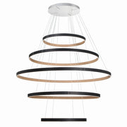 Verdura 5-Tiers 60" LED Grand Chandelier, Black Finish - Bees Lighting