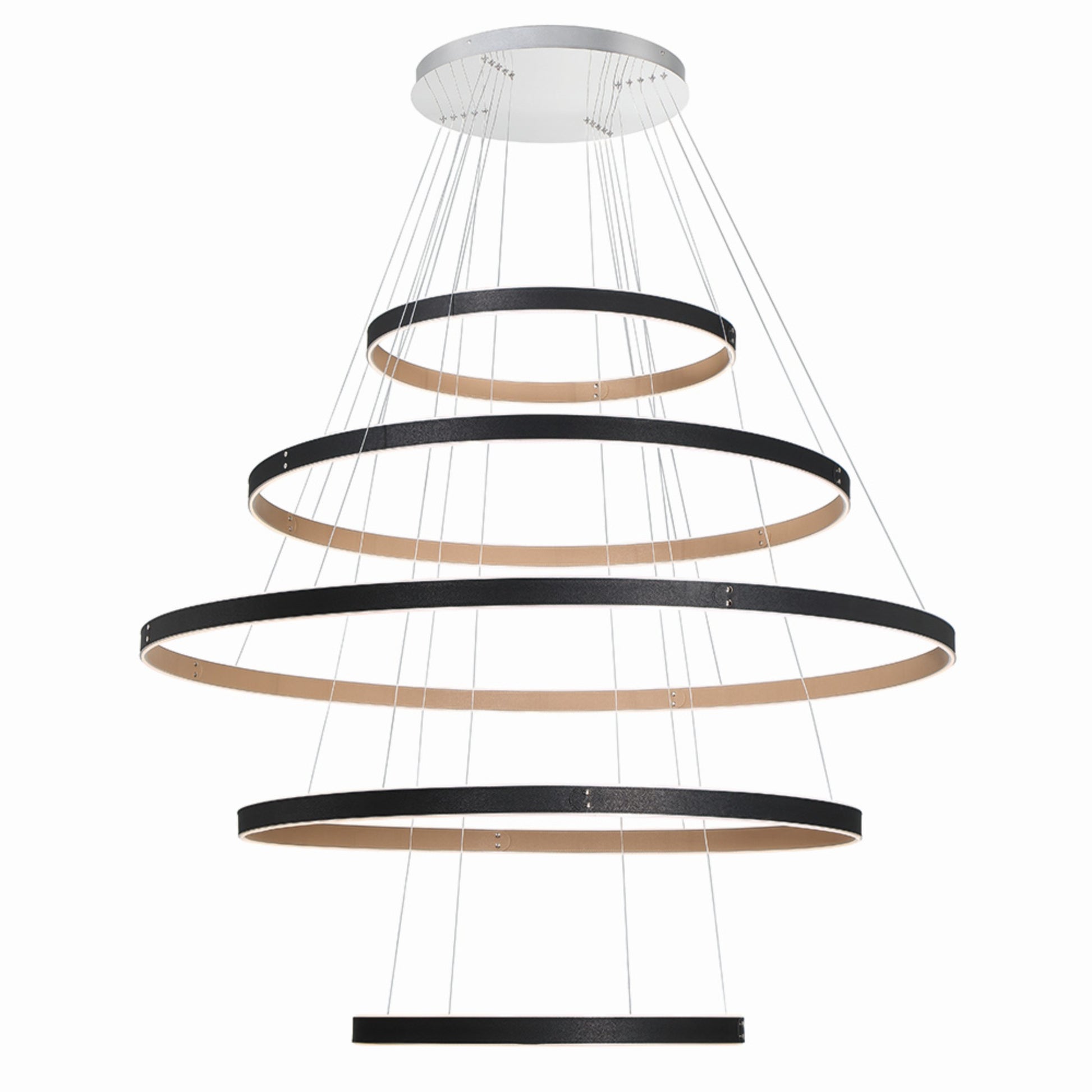 Verdura 5-Tiers 60" LED Grand Chandelier, Black Finish - Bees Lighting