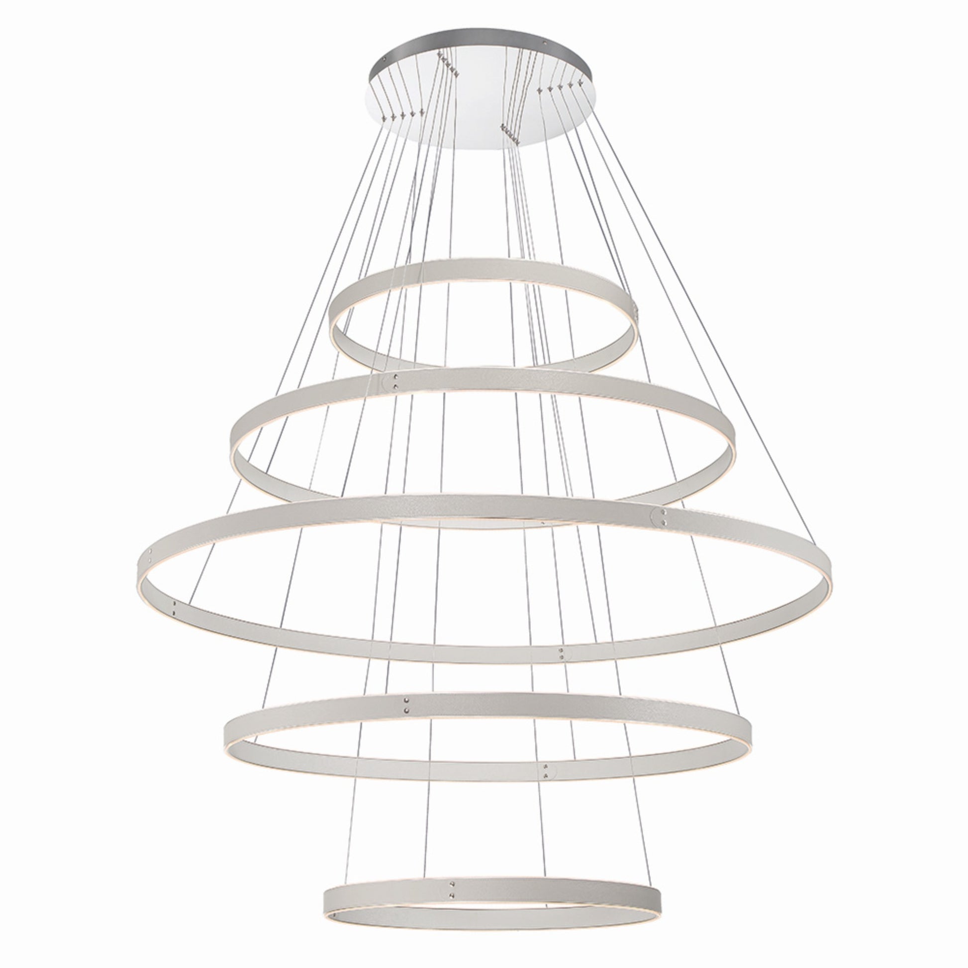 Verdura 5-Tiers 60" LED Grand Chandelier, Grey Finish - Bees Lighting