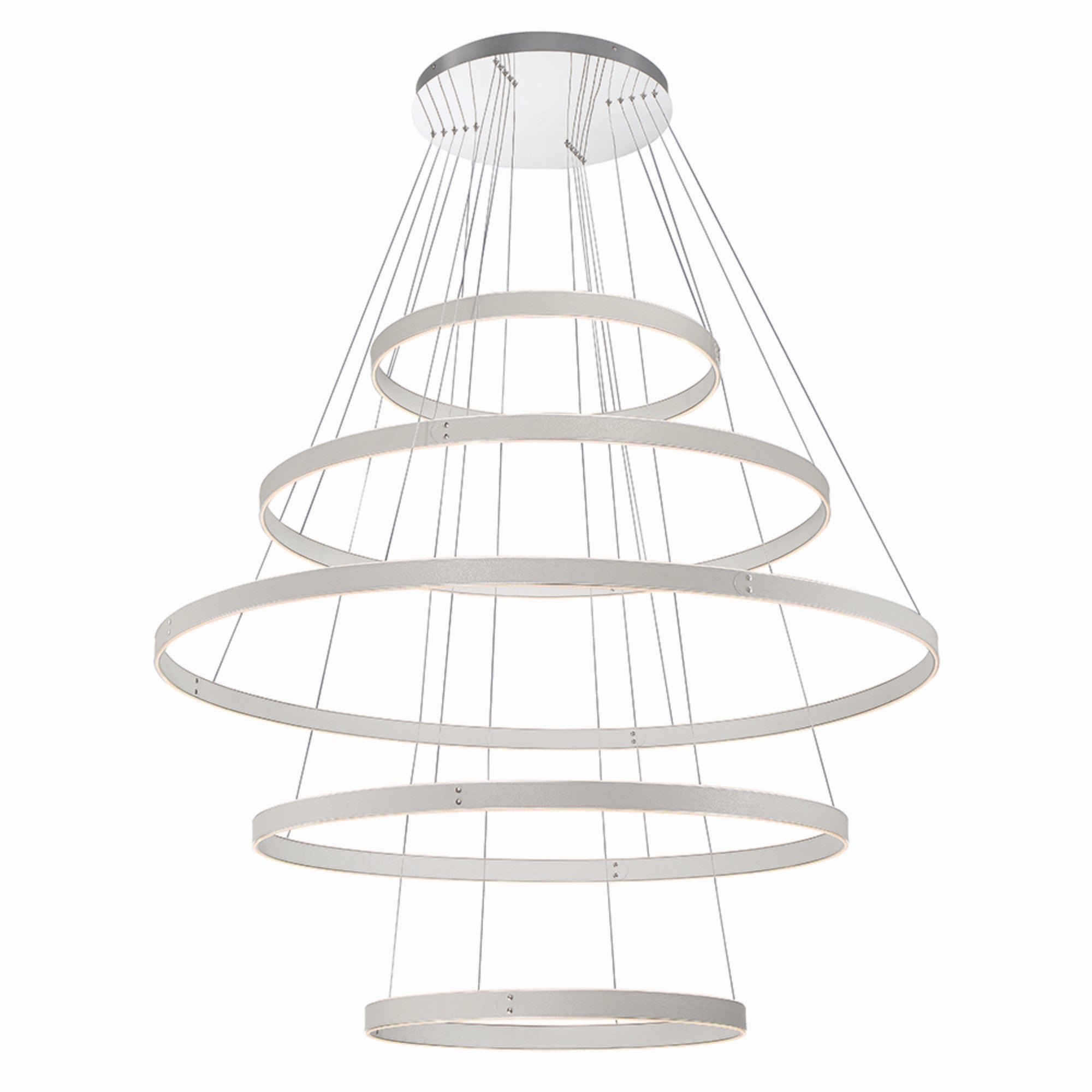 Verdura 5-Tiers 60" LED Grand Chandelier, Grey Finish - Bees Lighting